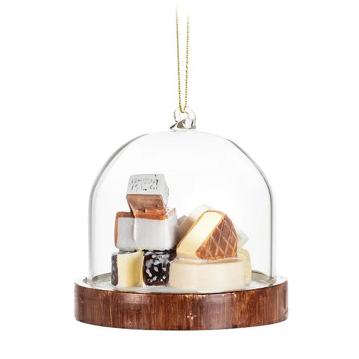 Cheese Board Dome Ornament-4"H