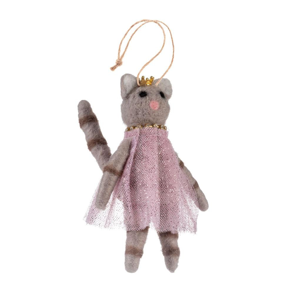 Felt Animal Ornament - Felt Orn Fancy Felines Asst