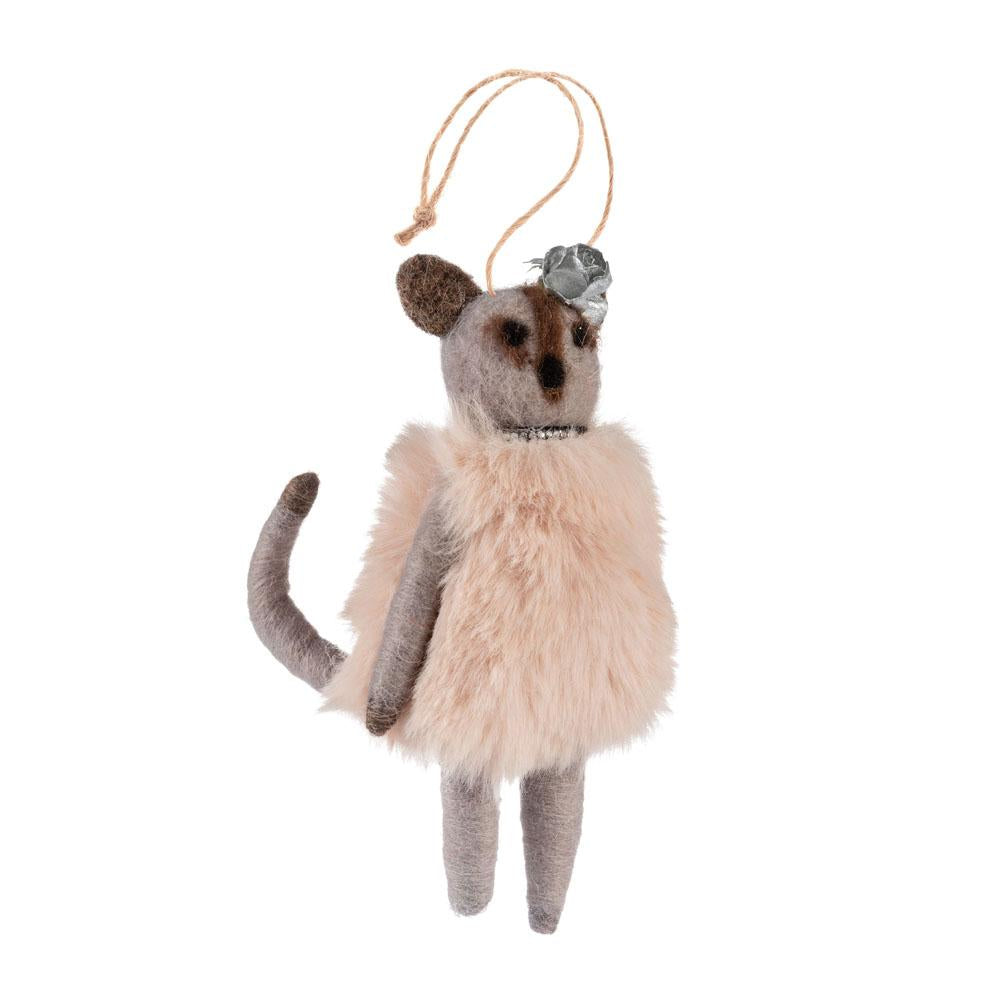 Felt Animal Ornament - Felt Orn Fancy Felines Asst
