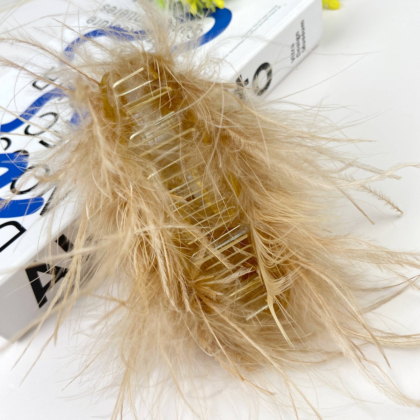 Elegant Ostrich Hair Clip