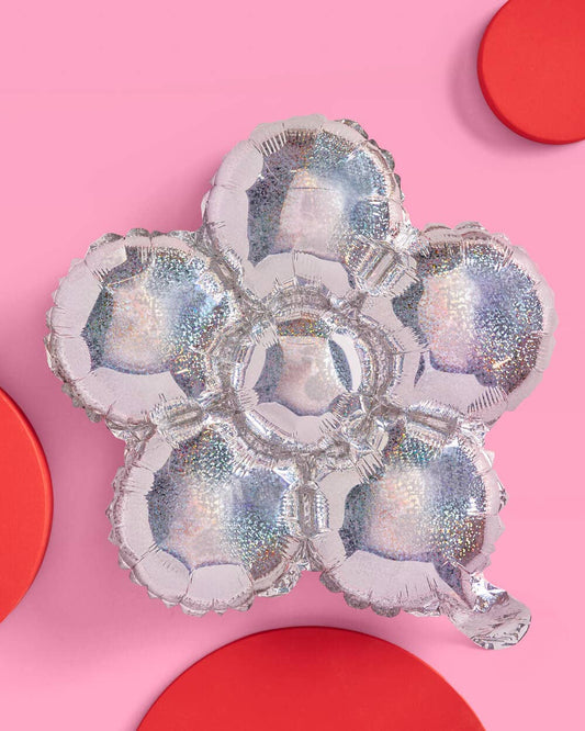 Iridescent Flower Balloons, Bday Party Decor, Bach Supplies