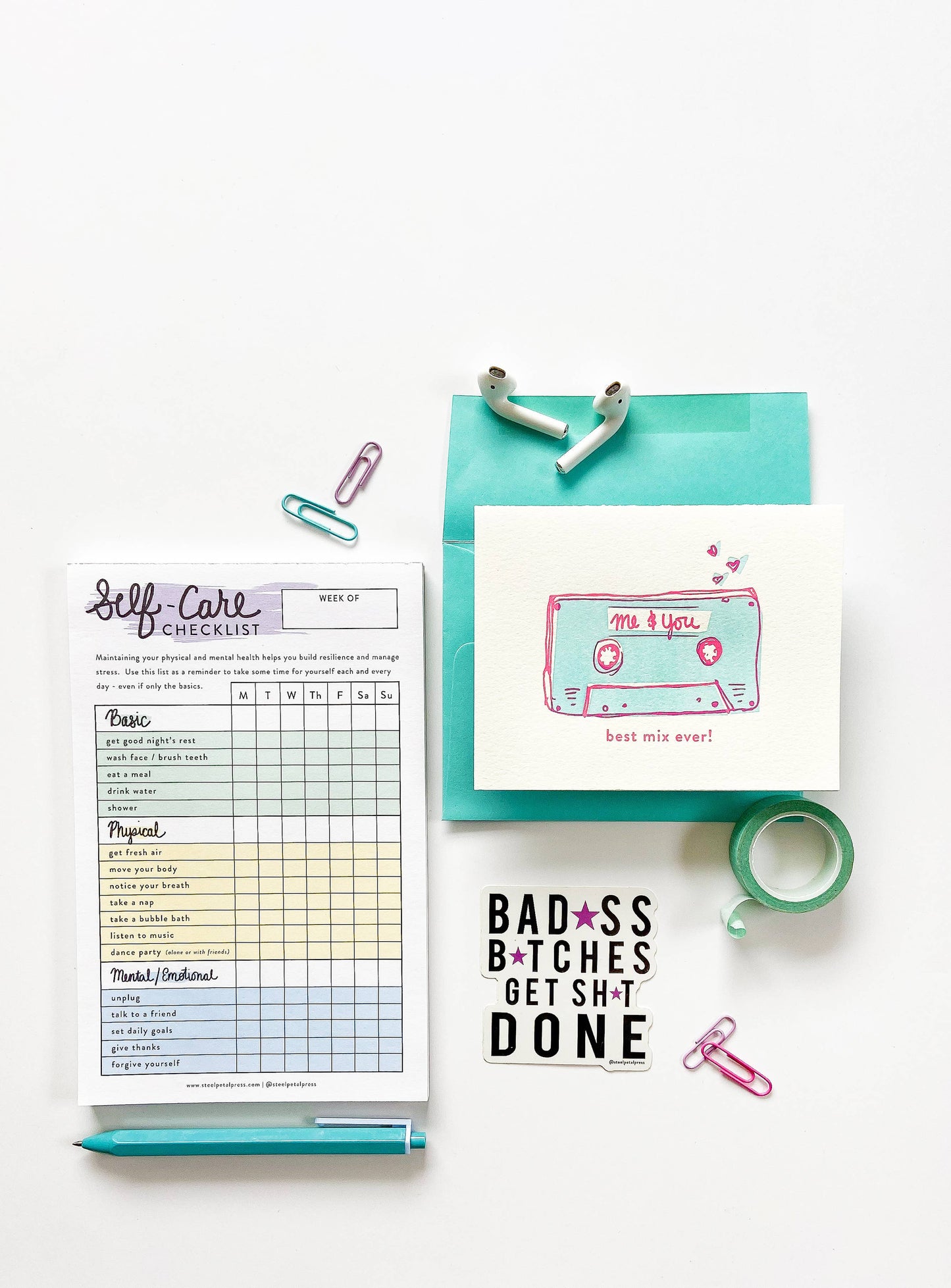 Notepad - Self Care Checklist