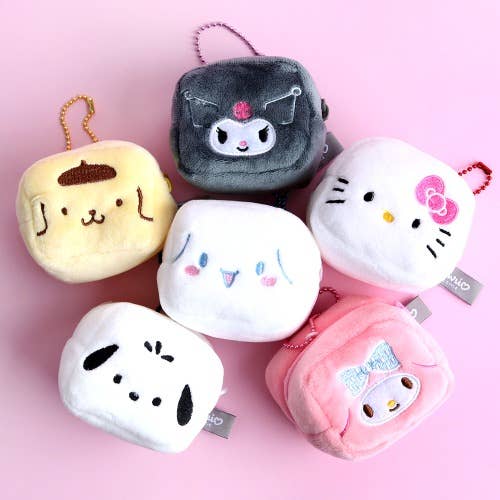 Sanrio Square Air pods, Coin, Lip bam Pouch with Chain - Front & Company: Gift Store