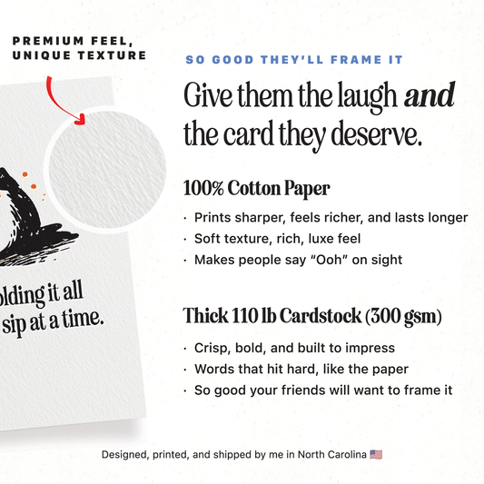 Thank You Coffee Cat - A2 Teacher Appreciation Greeting Card