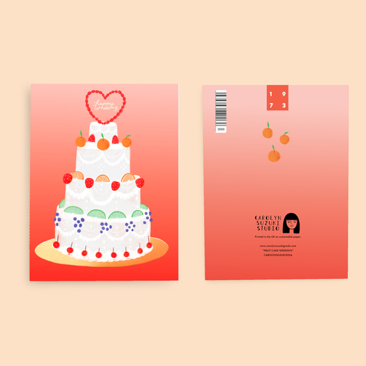FRUIT CAKE WEDDING - Wedding Card