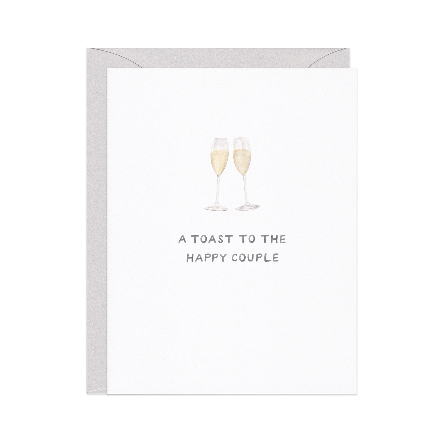Champagne Toast - Classic Wedding Congrats Card