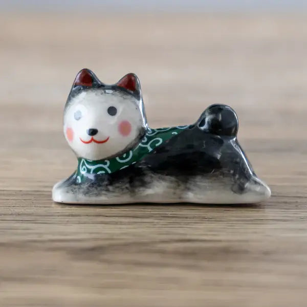 Shiba Inu Porcelain Chopsticks Rest 2"L