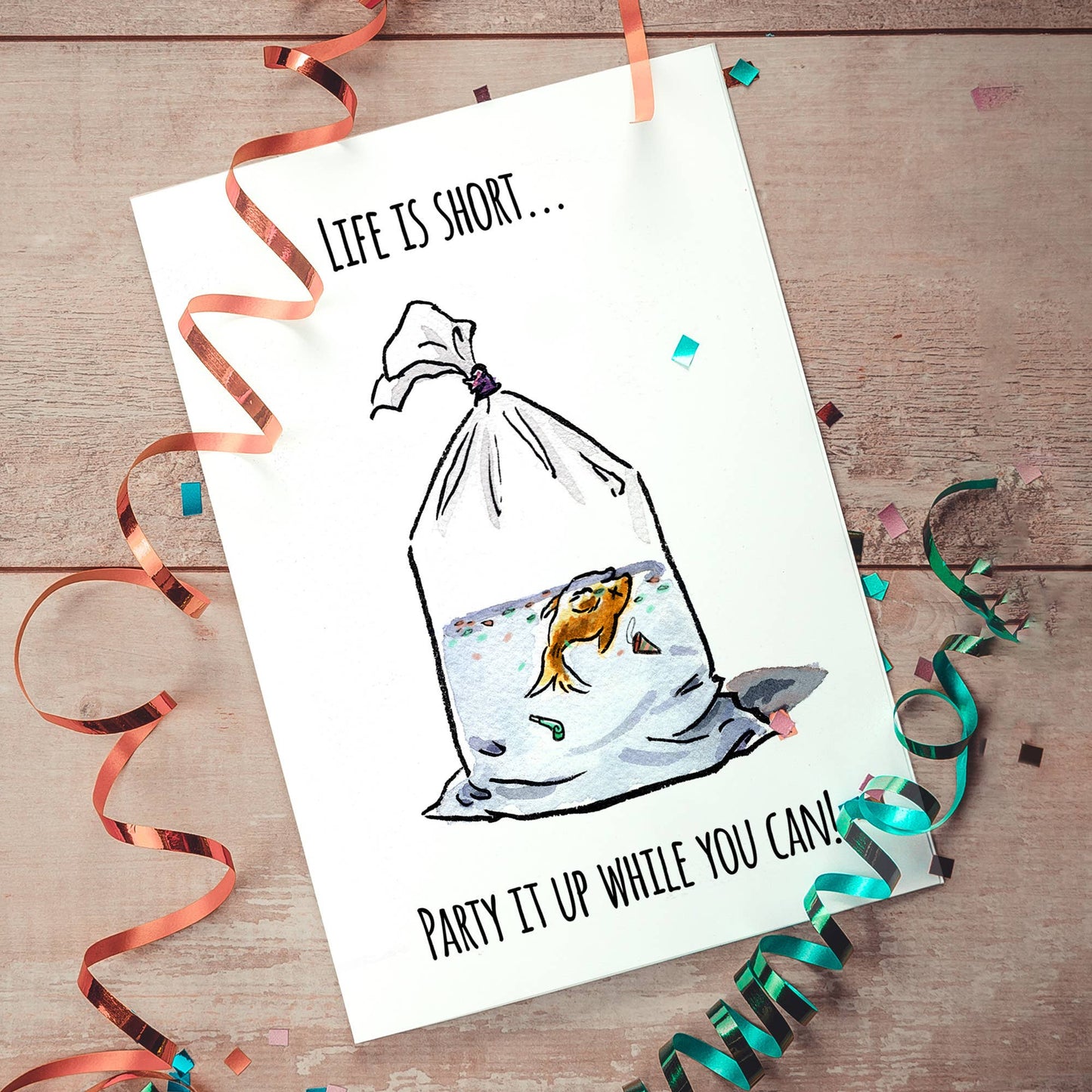 "Life is Short" - Funny Dark Humor Existential Birthday Card