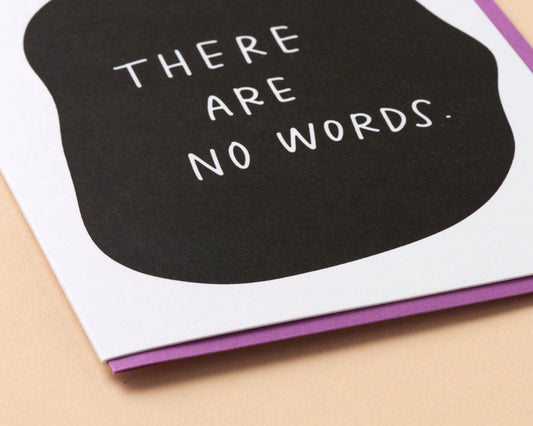 No Words Sympathy Letterpress Greeting Card