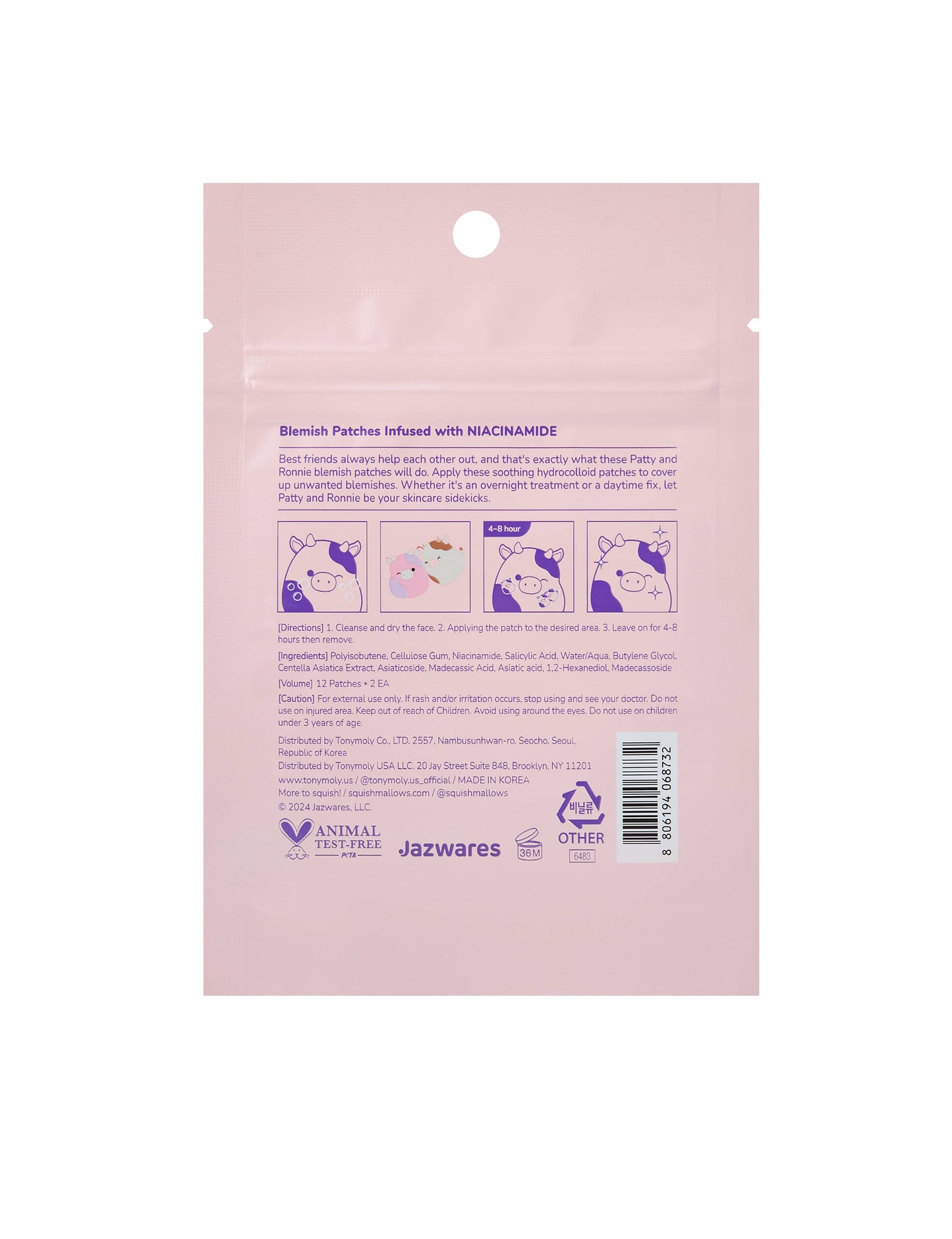 Squishmallows x TONYMOLY Blemish Patches