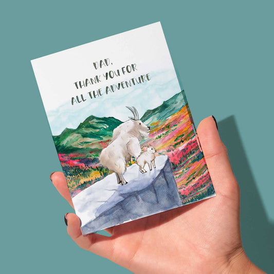 Mountain Goat Adventure - Funny Fathers Day Card