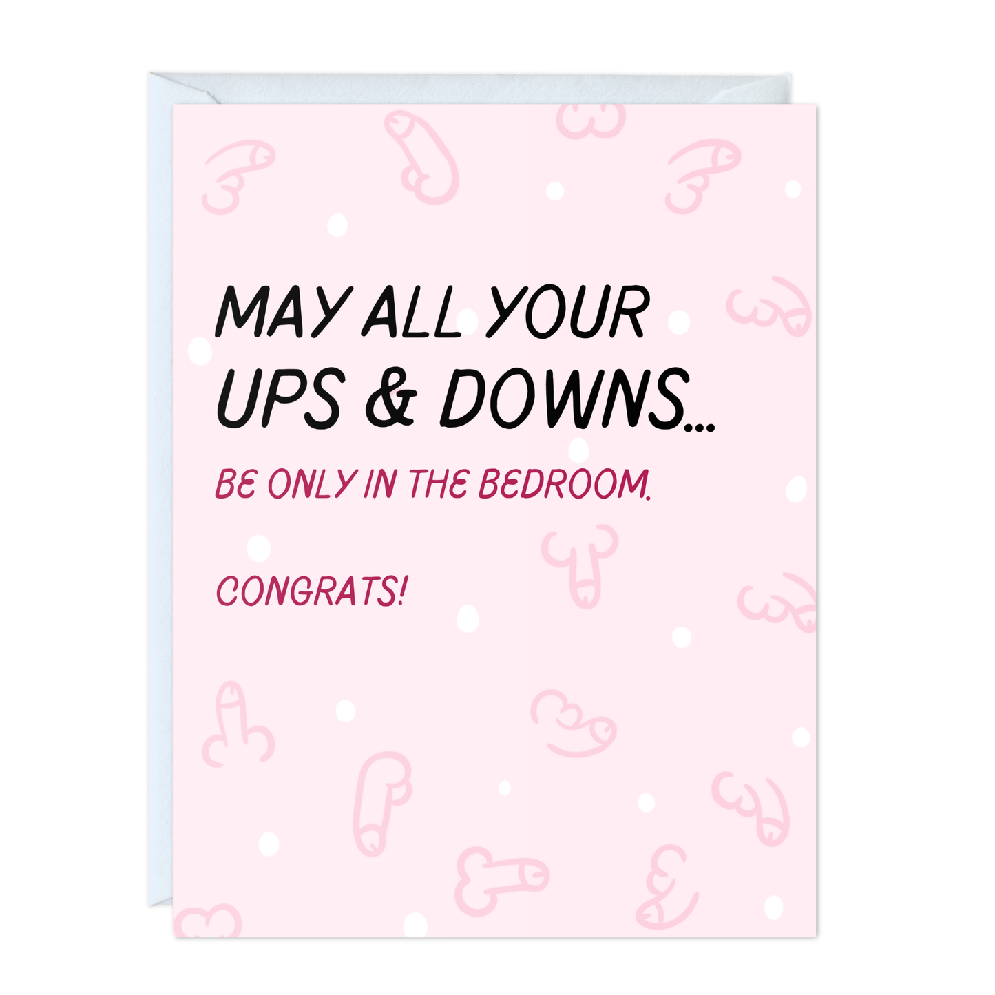 Naughty Wedding Couples Engagement Card (Ups and Downs)