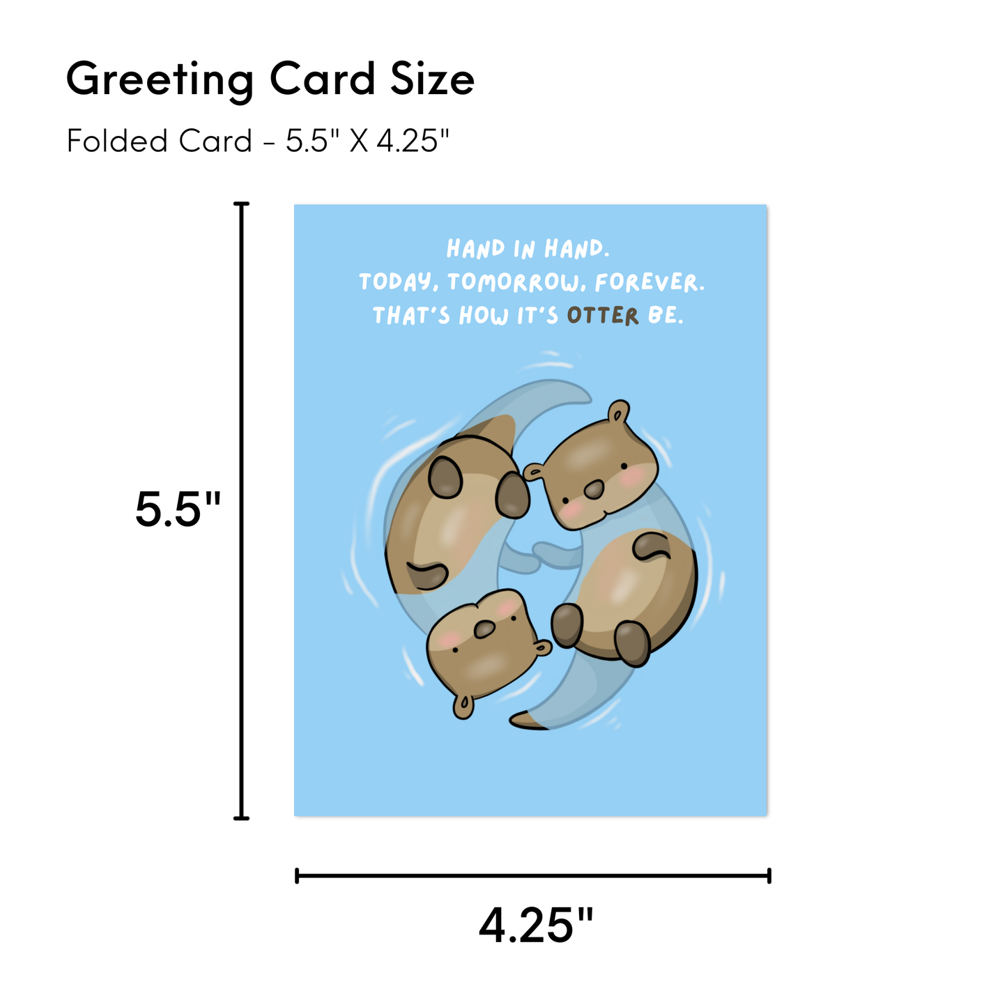 Cute Wedding Couple Engagement Card (That's how it Otter Be)