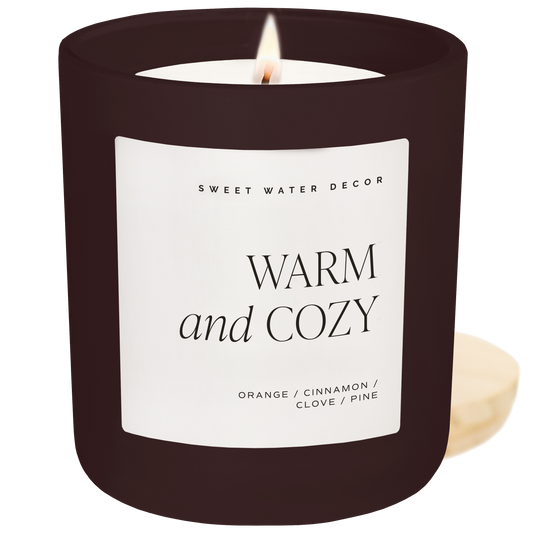 *NEW* Warm and Cozy 15 oz Soy Candle, Matte Jar - Decor