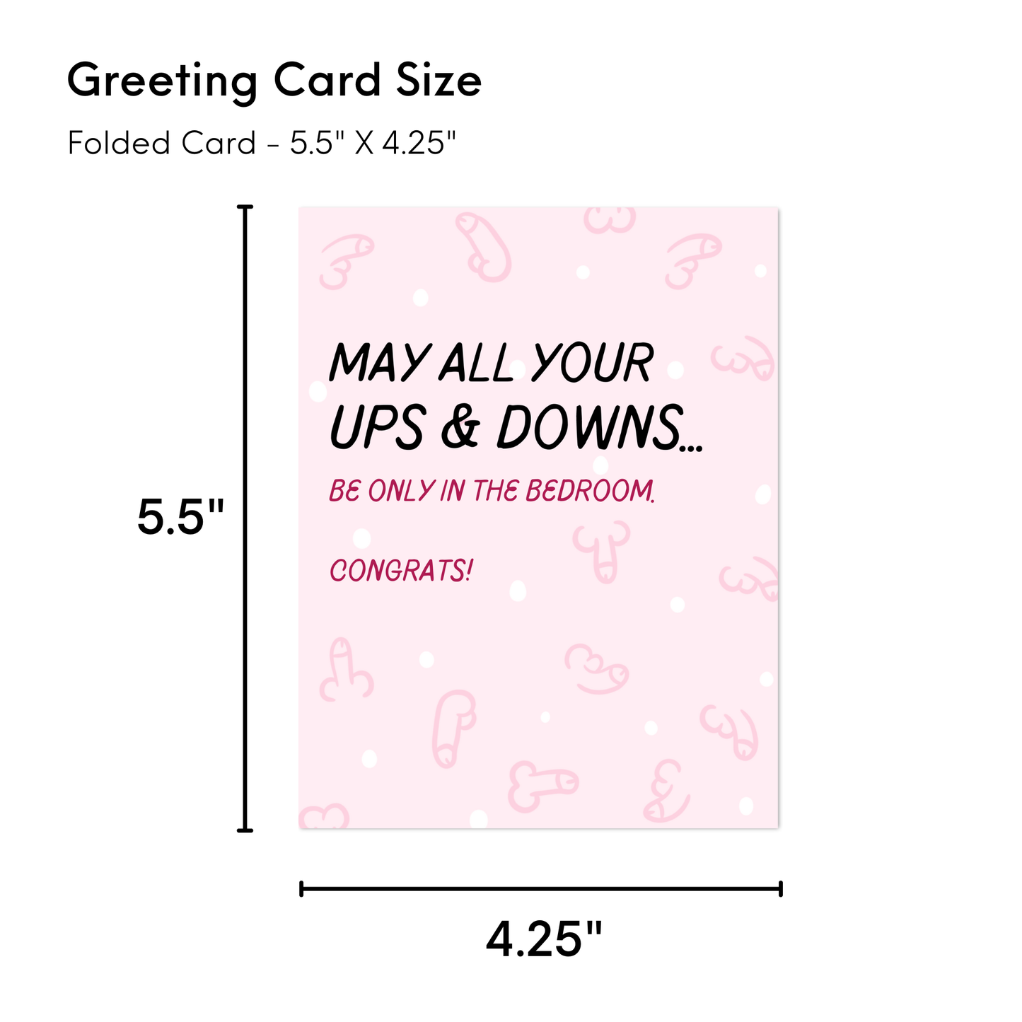 Naughty Wedding Couples Engagement Card (Ups and Downs)