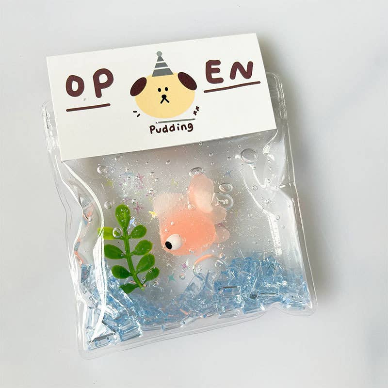 Mini Water Fish Tank Squishy Stress Relief Toy