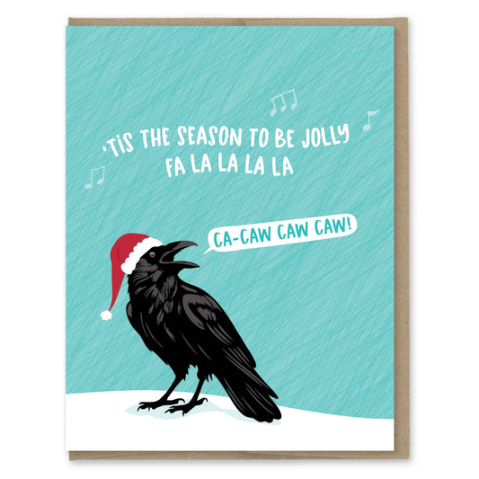 Fa La La Ca-Caw Crow Holiday Card - Box of 8