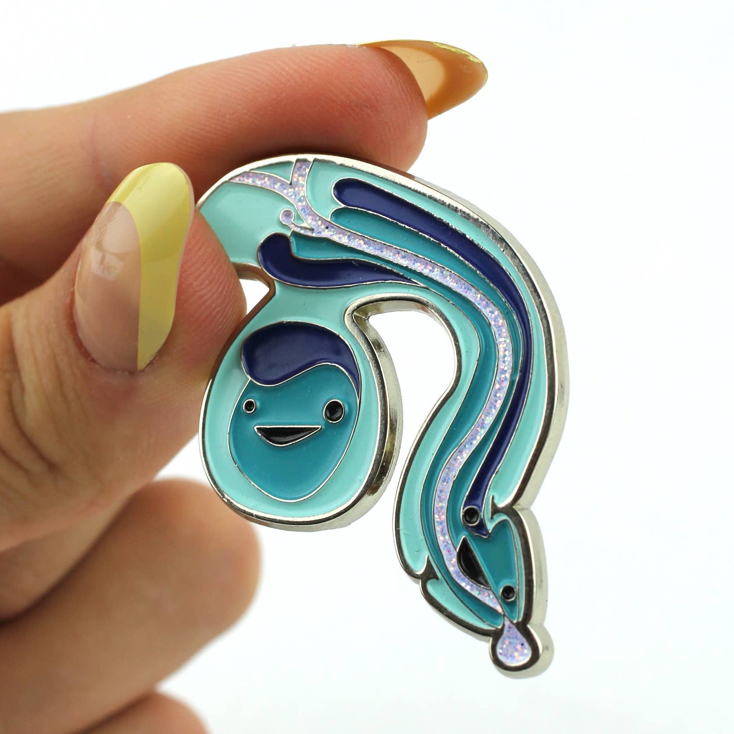 Penis Sparkly Enamel Lapel Pin - Stand and Deliver