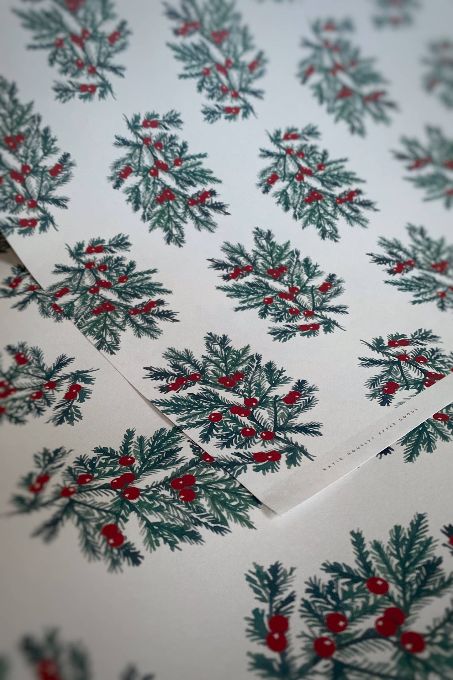 FIR BOTANICAL CHRISTMAS LUXURY HOLIDAY GIFT WRAP