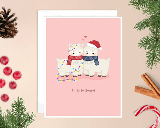 Fa-La-La-Llama Christmas Card