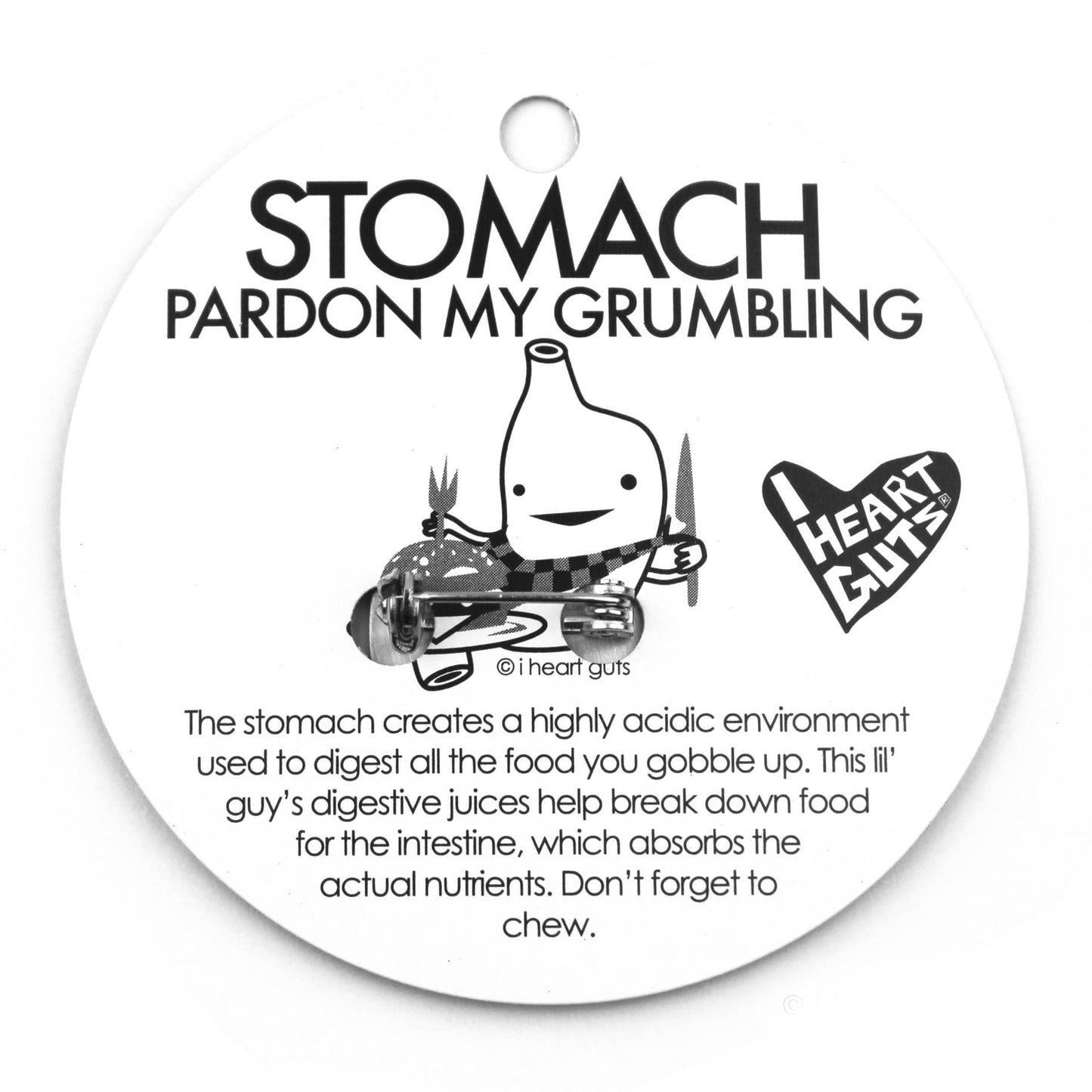 Stomach Lapel Pin - I Ache For You!
