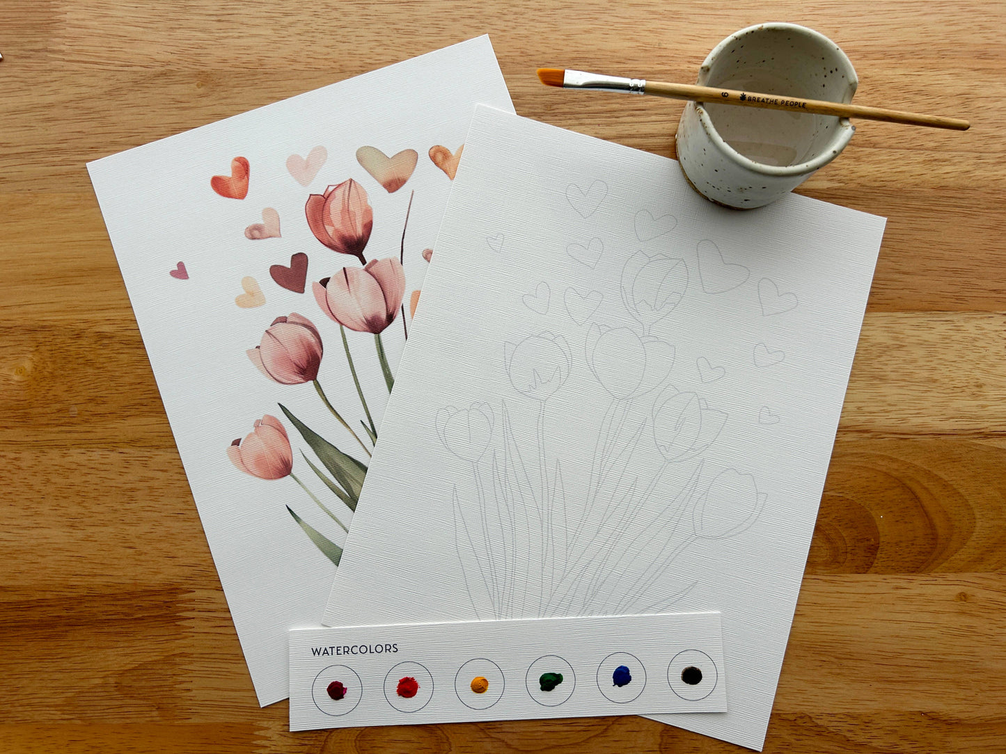 Mother's Day All-In-One Watercolor Kit for Two