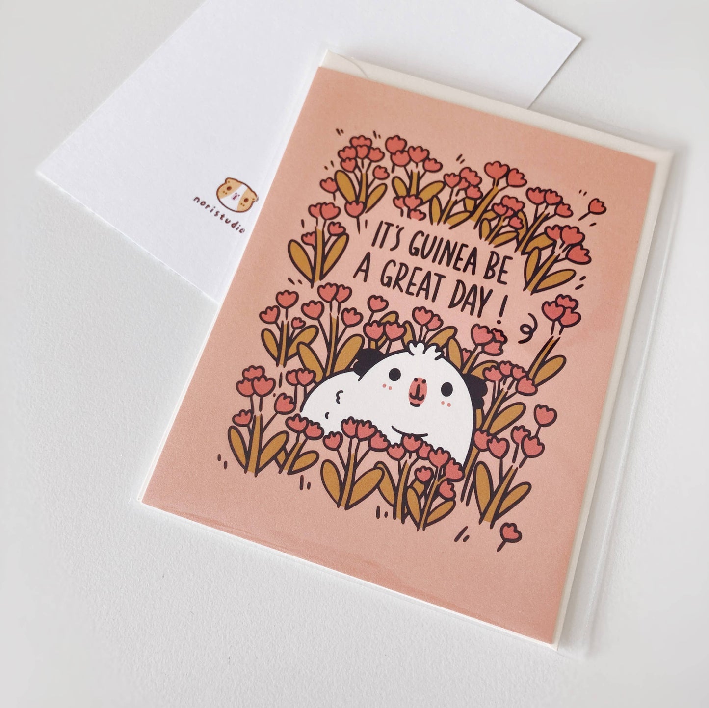 Guinea pig A2 card mini print "It's Guinea be a Great day!"