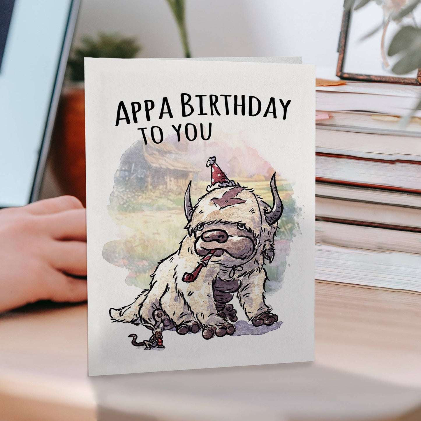 "App-y Birthday" - Elemental Bender Nerdy Birthday Card