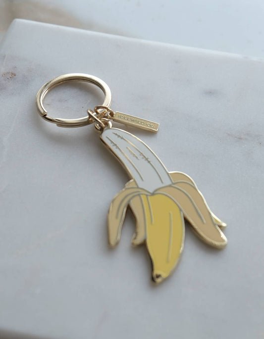 Banana Enamel Keychain