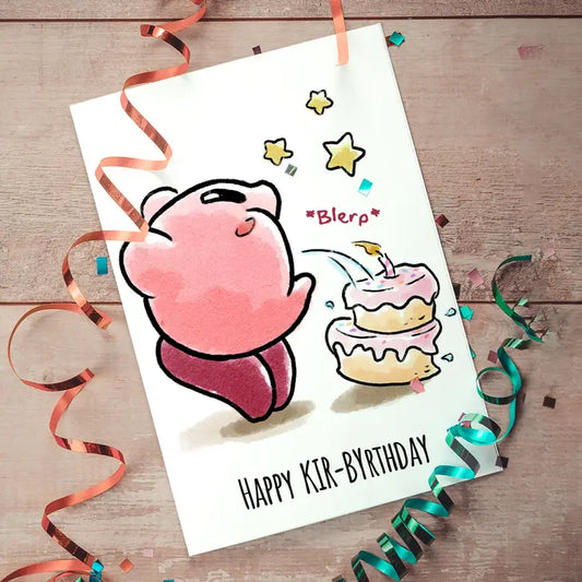 "Happy Kirby-Thday" - Nintendo Gamer Birthday Card