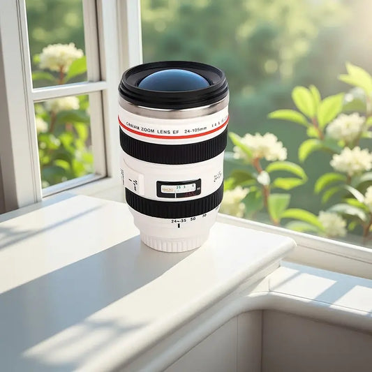Travel Mug with Camera Lens Design