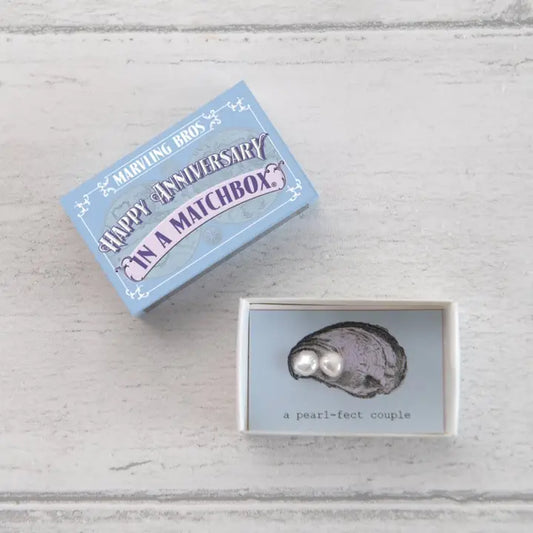 Happy Anniversary Pearls in A Matchbox