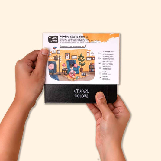 A6 Cotton Sketchbook | Watercolor Paper | Travel Journal