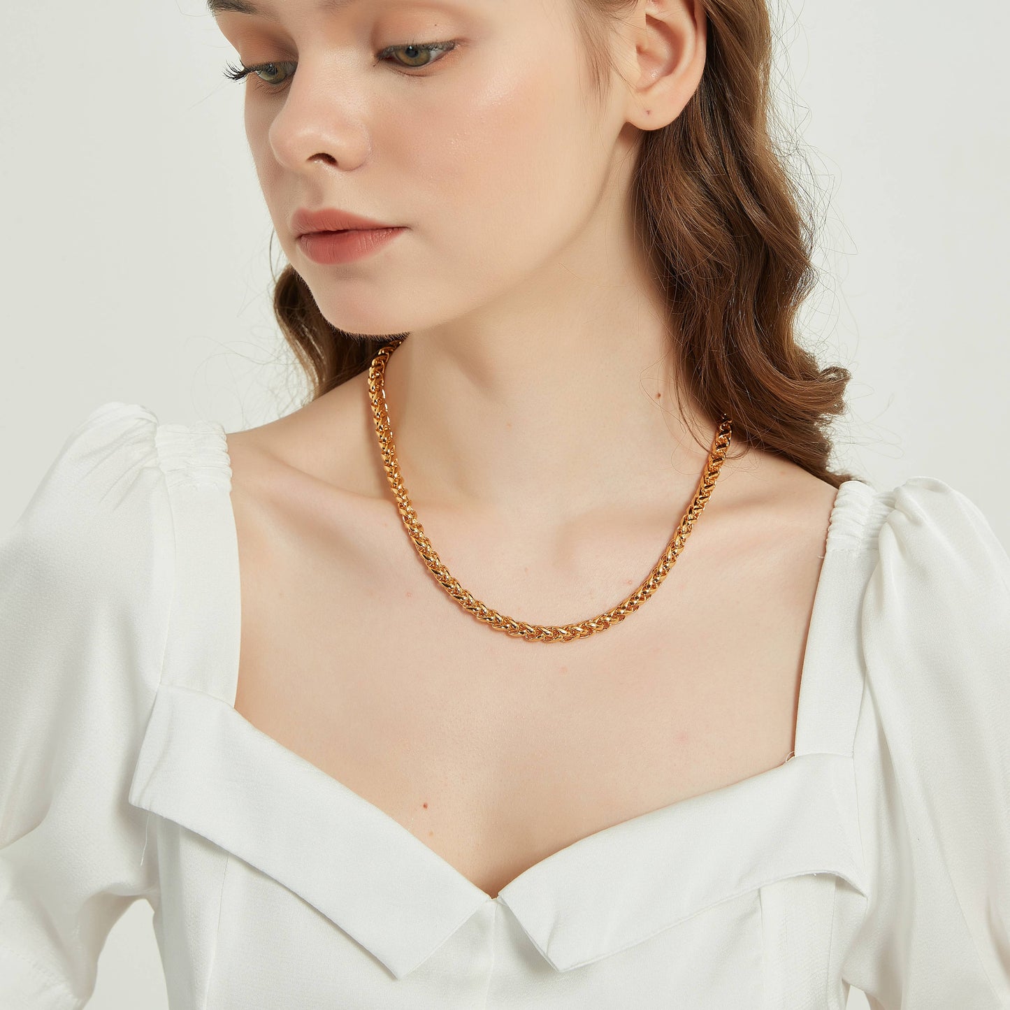 Ella rolo chain necklace, chain necklace, gold necklace