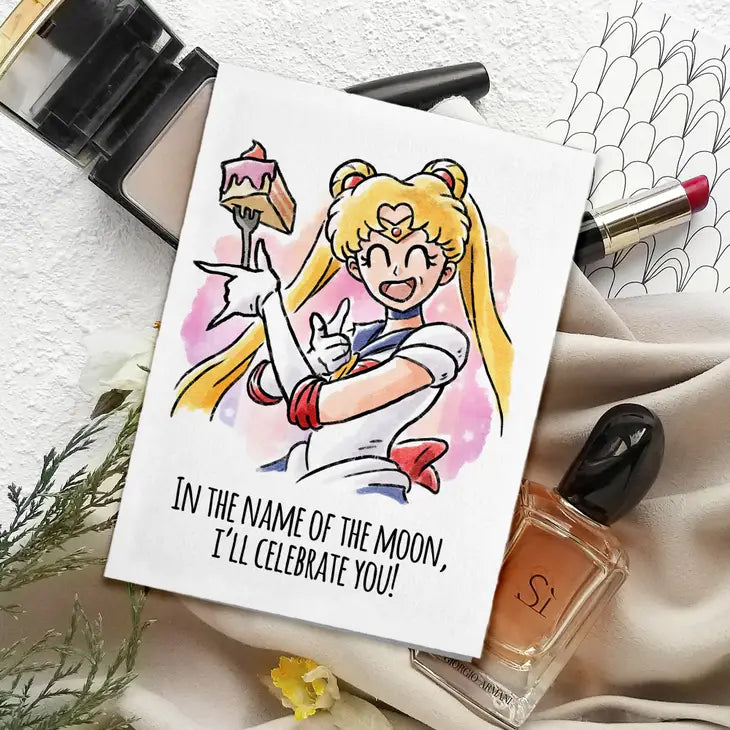 Name of the Moon Sailor Moon - Anime / Manga Birthday Card