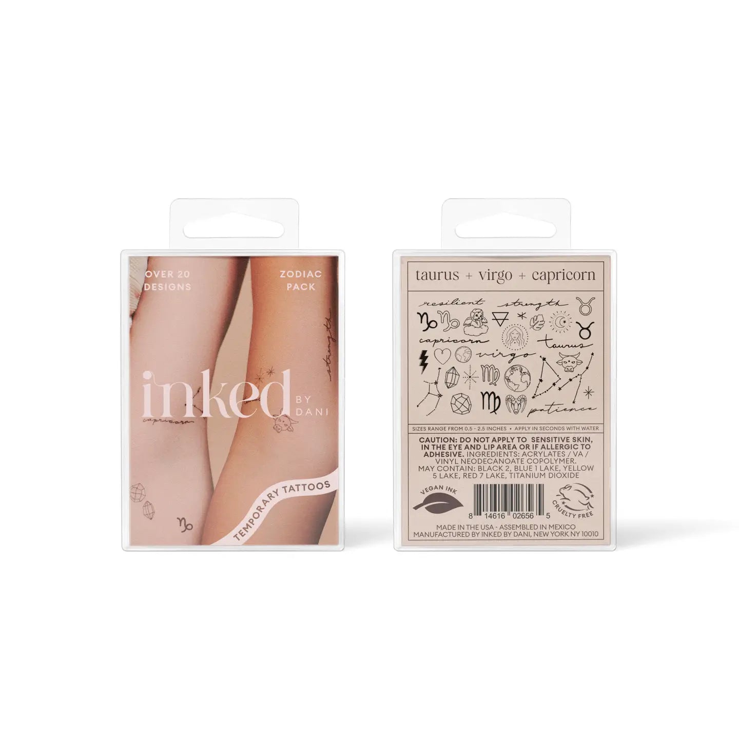 Zodiac Collection: Earth Signs Temporary Tattoo Pack