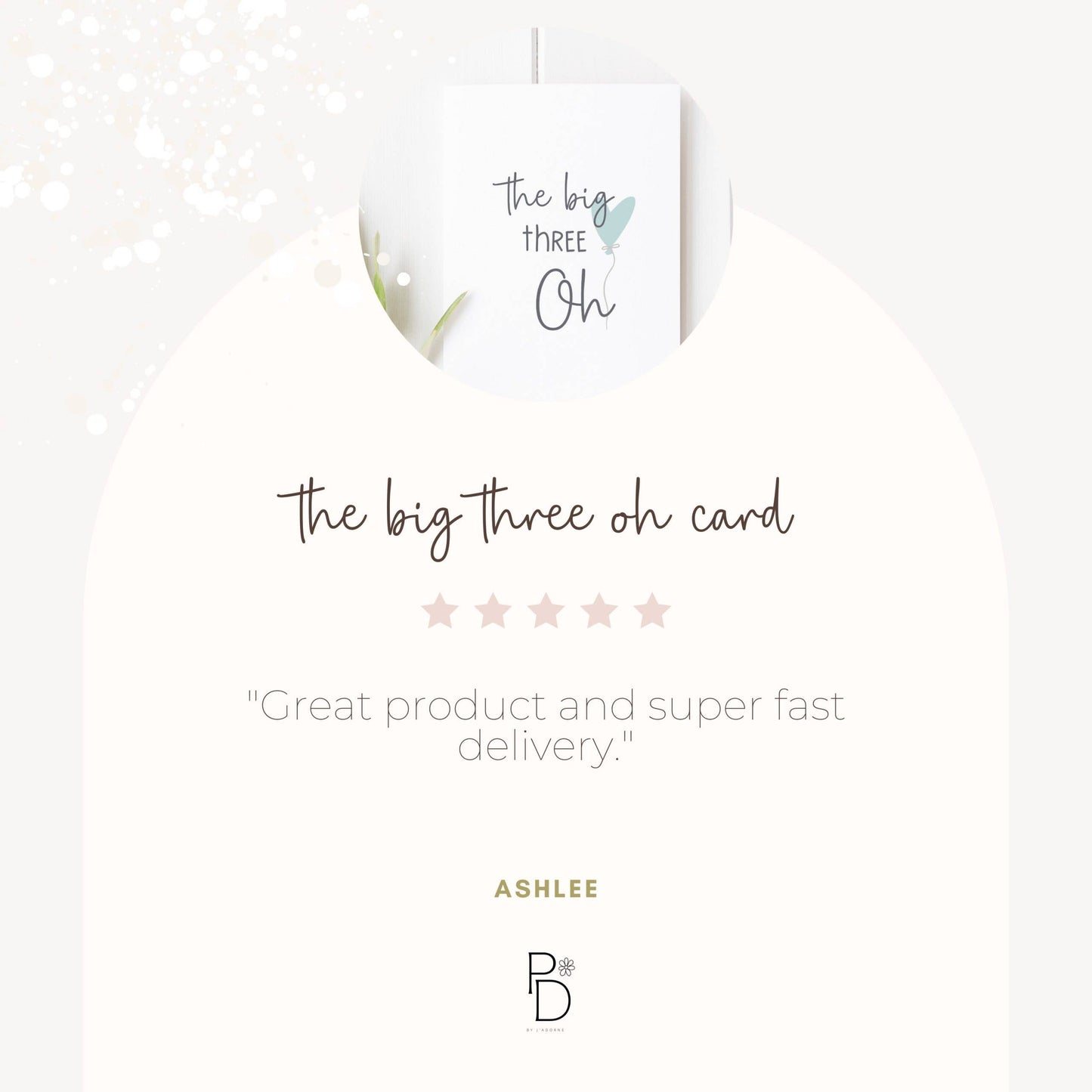 The Big Three Oh Card