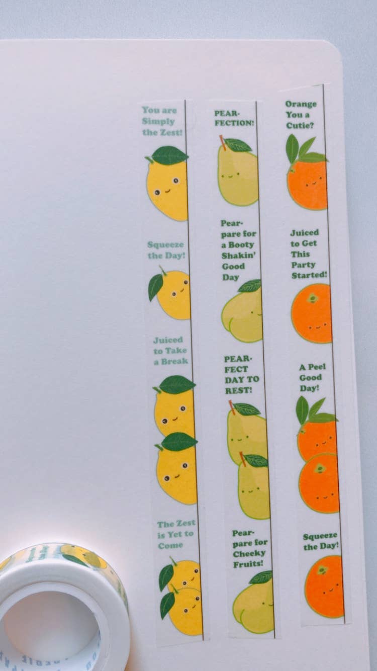 Orange Cuties Vertical Washi Tape