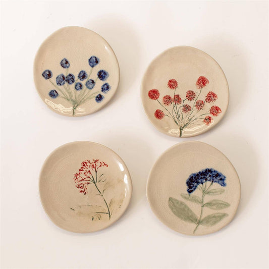 Pressed Wildflower Mini Plates Assorted