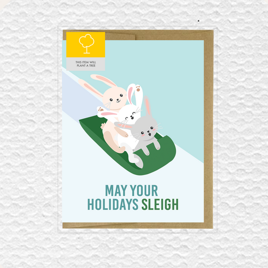 Sleigh Bunnies Holiday Card