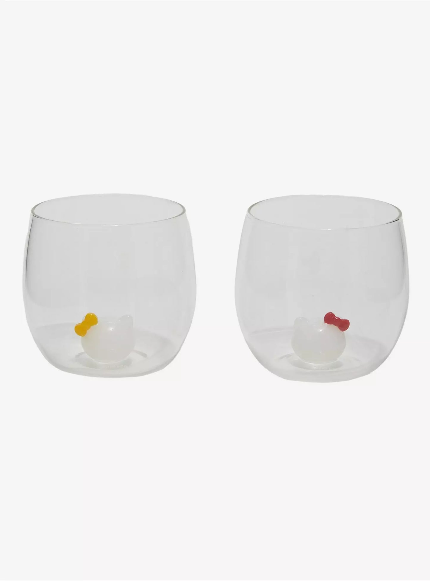 Hello Kitty & Mimmy 3D Icon Glass Cup