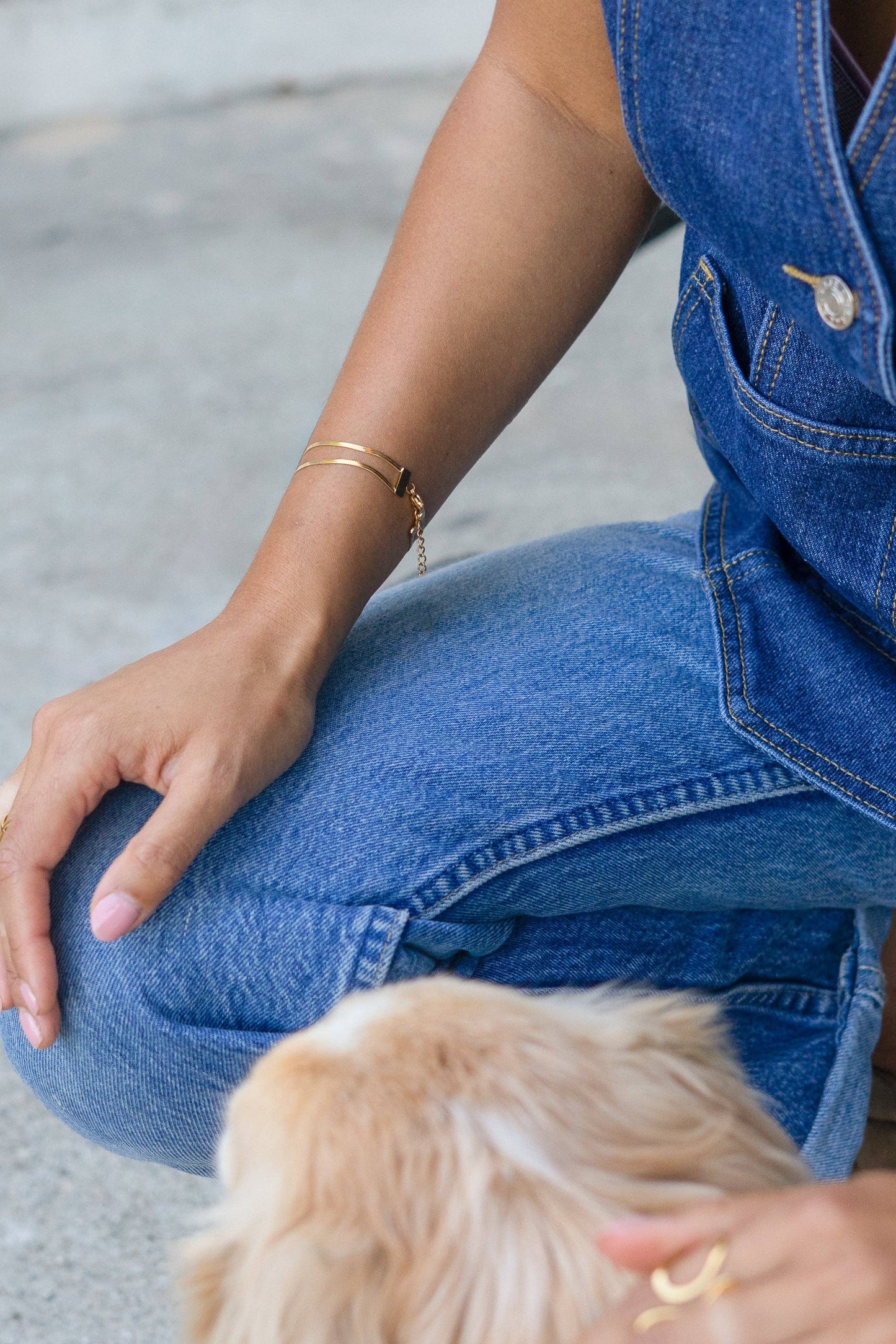 Walk the Line Bracelet - 18K Gold Plated