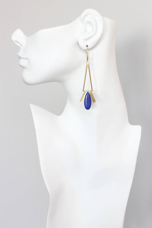 KYLE65 cobalt Artdeco earrings