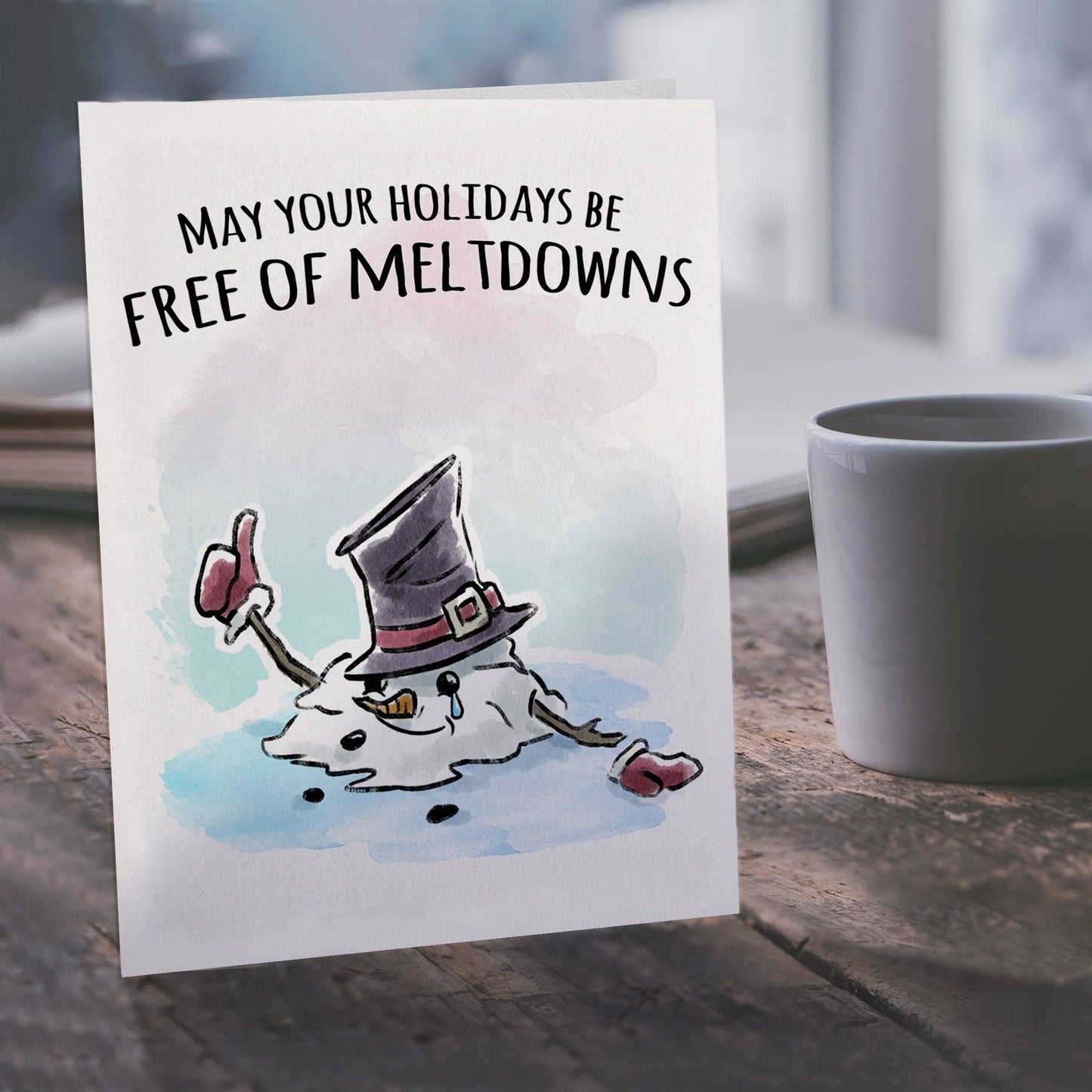"Free of Meltdowns" - Funny Christmas Card for Moms Millenia