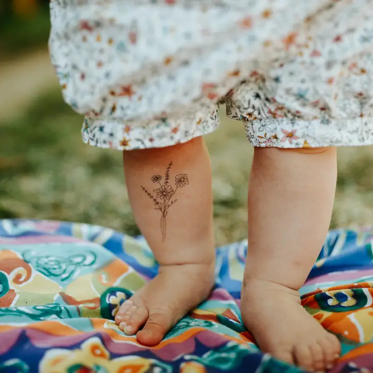 Daisy Temp Tattoo Set