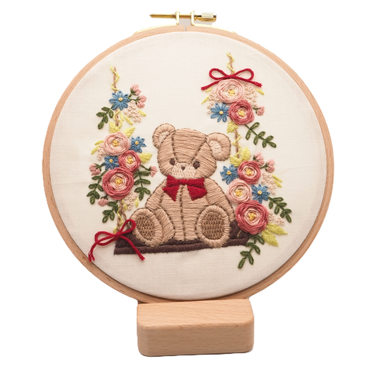 DIY Embroidery Kit Teddy Bear from Swing & Plushy Collection