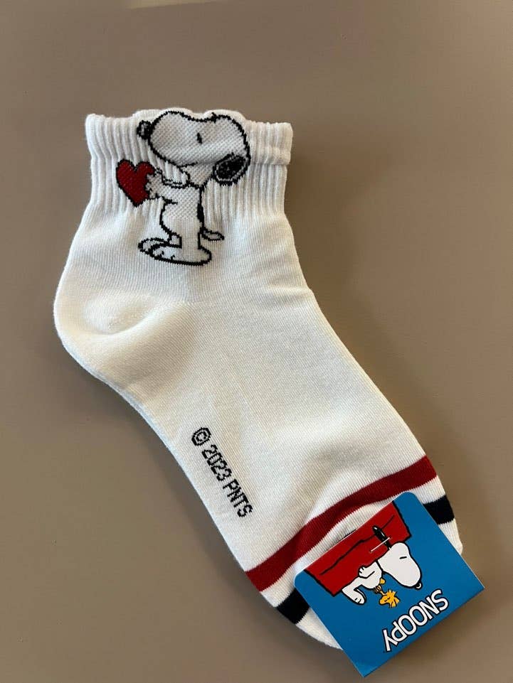Peanuts Snoop Crew Ankle Socks- Ultra Soft Cotton