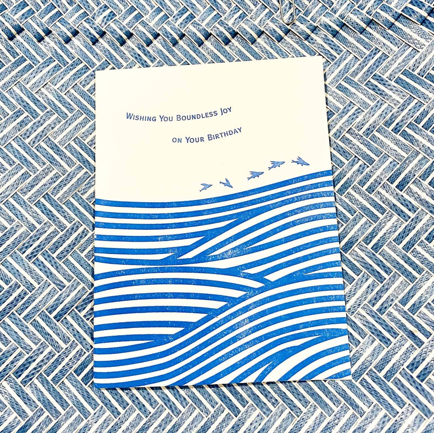Flying Fish & Waves Birthday A2 Card