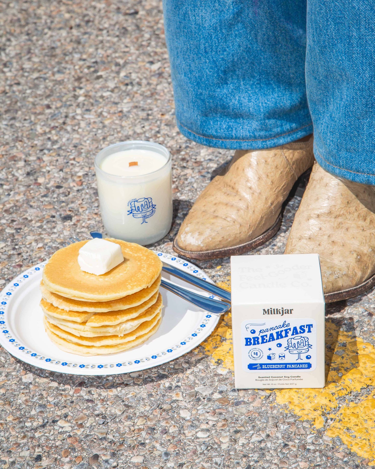 Pancake Breakfast - Butter, Syrup & Blueberry 8oz Soy Candle