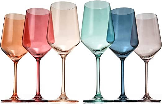 Pastel Luxury Colored Crystal Wine Glass